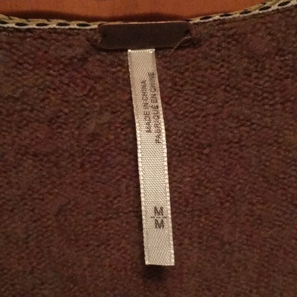 Free People sweater tunic fuzzy rusty brown. Oversized M - Picture 2 of 5